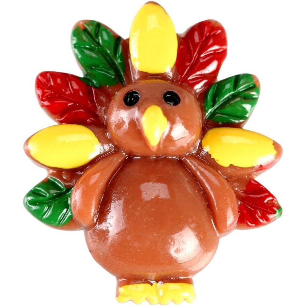 10pcs Thanksgiving Turkey Resin Craft Embellishments - Perfect For Diy Creations View 4